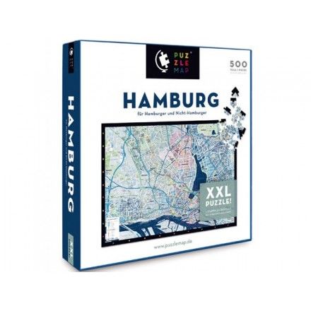 88005 - Puzzle Mapa de Hamburgo, 500 piezas, Puzzlemap