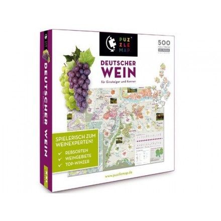 88013 - Puzzle Mapa del Vino Alemán, 500 piezas, Puzzlemap