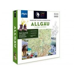 88019 - Puzzle Mapa de Allgau, Alemania, 500 piezas, Puzzlemap