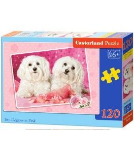 13128 - Puzzle Perritos en Rosa, 120 piezas, Castorland