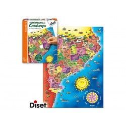 63664 - Puzzle Comarques de Catalunya, Mapas. 148 Piezas, Diset.