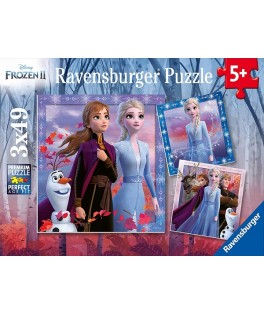 5011 - Puzzle Frozen II, 3 x 49 piezas, Ravensburger
