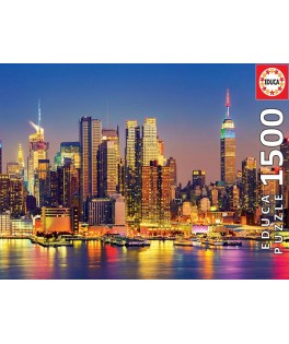 18466 - Puzzle Manhattan de Noche, 1500 piezas, Educa