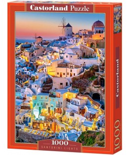 103522 - Puzzle Luces de Santorini Grecia, 1000 piezas, Castorland