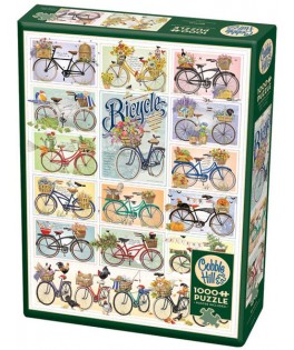80274 - Puzzle Bicicletas, 1000 piezas, Cobber Hill