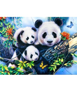 70079 - Puzzle Familia de Pandas, 1000 piezas, Bluebird