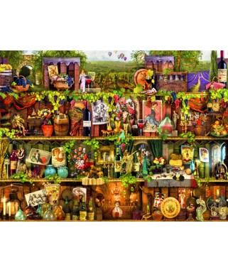 70142 - Puzzle Estantería de vino,Aimee Steward, 2000 piezas, Bluebird