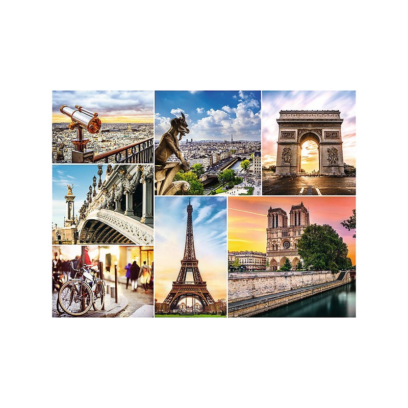 Puzzle ciudades collage de imagenes de Paris de 3000 piezas Trefl