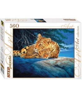 78075 - Puzzle Leopardos, 560 piezas, Step Puzzle