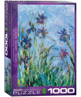6000-2034 - Puzzle flores de iris, Claude Monet, 1000 piezas, Eurographics