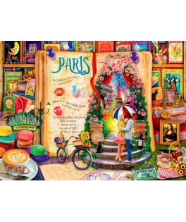 70262 - Puzzle la Vida es un Libro Abierto en París, 4000 piezas, Bluebird