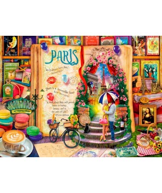 70262 - Puzzle la Vida es un Libro Abierto en París, 4000 piezas, Bluebird