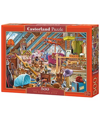 53407 - Puzzle El Ático Desordenado, 500 piezas, Castorland