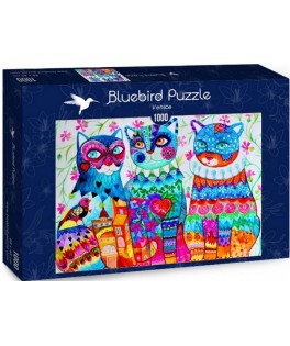 70412 - Puzzle Gatos Venice, 1000 piezas, Bluebird