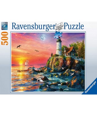 16581 - Puzzle Faro al Atardecer, 500 piezas, Ravensburger
